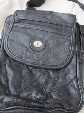 vtg Taurus fanny pack man bag front snap pocket back 2 side divided leather